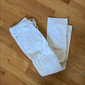 White corduroy gap pant